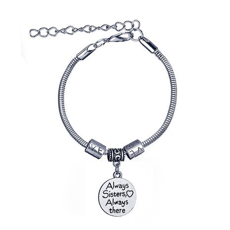 Alliage de vente chaude lettrage anglais simple bracelet de bonne soeur pour les femmes's discount tags
