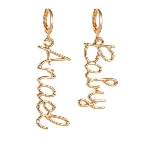 new asymmetric letter popular long earrings wholesale nihaojewelry's discount tags
