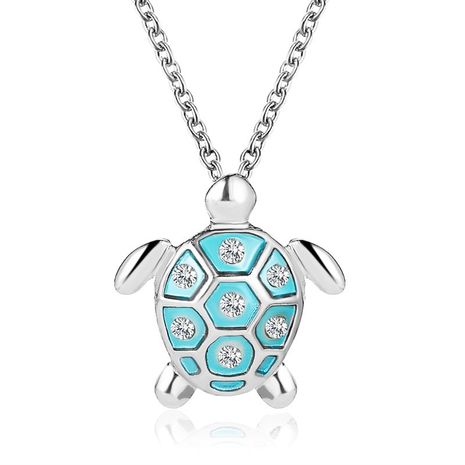 new ocean wind simple cute diamond turtle alloy pendant clavicle chain necklace's discount tags