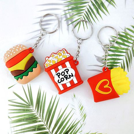 nouvelle nourriture burger pop-corn frites sac voiture porte-clés pendentif's discount tags