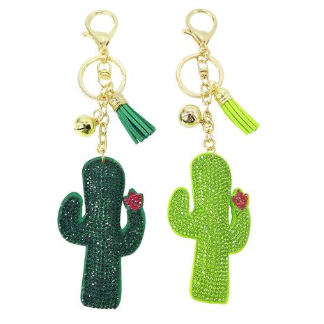 Porte-clés cactus de forage à chaud en velours coréen's discount tags