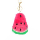 New rabbit fur fruit watermelon plush faux fur ball keychain pendant bag accessoriespicture9
