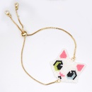 Korean simple cartoon childrens animal rice beads handwoven cat bracelet for womenpicture13