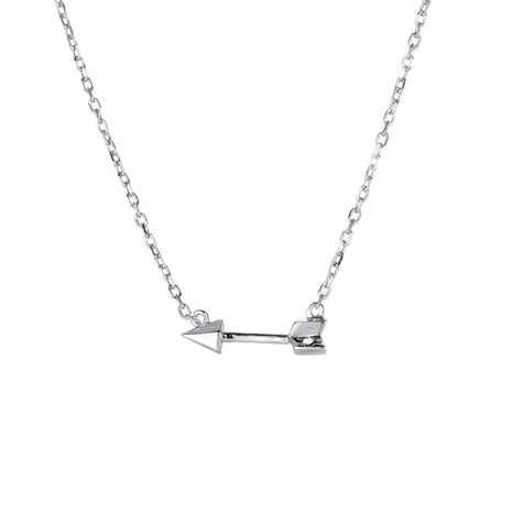 fashion simple retro clavicle chain arrow pendant 925 silver short necklace for women wholesale NHTF248584's discount tags