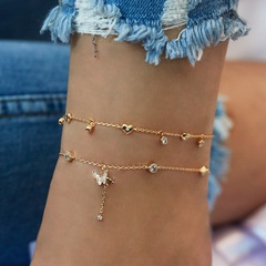 fashion Butterfly Love Multilayer Anklet