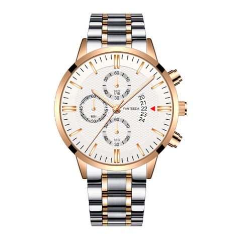 Large dial three eyes six needles steel strap calendar fashion  men's business watches  NHSS249090's discount tags
