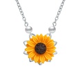 Ornament CrossBorder New Arrival Fashion Sunflower Necklace Leaves Flowers Europe and America Creative Womenpicture5