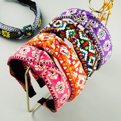 fashion elements fabric individuality ethnic embroidery flower headband wholesale