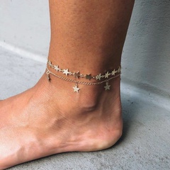 Fashion Women's Star Multilayer New alloy Anklet wholesale