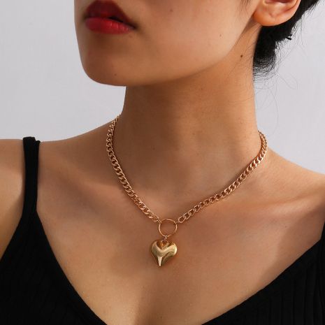Mode einfache Schlüsselbeinkette Pfirsich Herz Halskette für Frauen Großhandel's discount tags