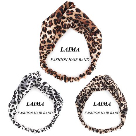 bandeau de yoga de sport imprimé léopard en coton à la mode en gros's discount tags
