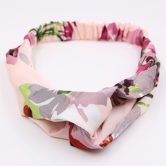 hot style cross  simple elastic floral fabric wash face bundle wholesale