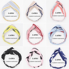 New  striped wash hair accessories Korea elastic cross hair band headband wholesale