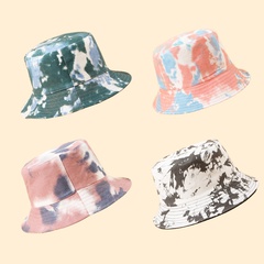 Fisherman hat sunscreen sunscreen tie-dye big brim hat Korean fashion wild basin hat color hat travel hat
