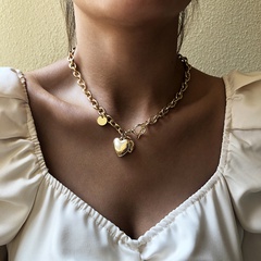 punk s love simple pendant   creative gold  necklace