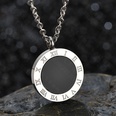 TitaniumStainless Steel Fashion Geometric necklace  Steel black shell  Fine Jewelry NHHF1320Steelblackshellpicture9
