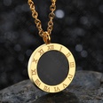 TitaniumStainless Steel Fashion Geometric necklace  Steel black shell  Fine Jewelry NHHF1320Steelblackshellpicture13