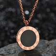 TitaniumStainless Steel Fashion Geometric necklace  Steel black shell  Fine Jewelry NHHF1320Steelblackshellpicture15