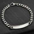 TitaniumStainless Steel Simple Geometric bracelet  Small steel color  Fine Jewelry NHHF1306Smallsteelcolorpicture5