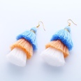 Mode neue bhmische ethnische Stil Quaste Ohrringe Farbverlauf Plsch Ohrringe Schmuck Direkt verkauf erk04picture12