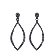 Imitated crystalCZ Simple Geometric earring  black  Fashion Jewelry NHAS0504blackpicture4