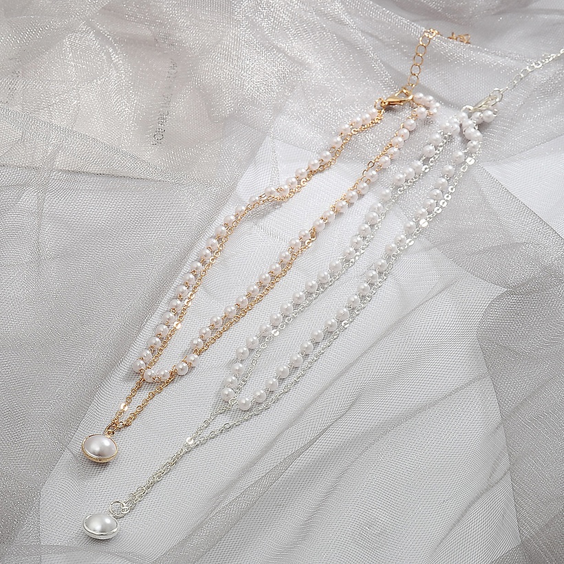 Bijoux Fantaisie Colliers | Nouveau Collier De Perles Simple Double CoucheLa Mode En Gros Nihaojewelry - PW48798