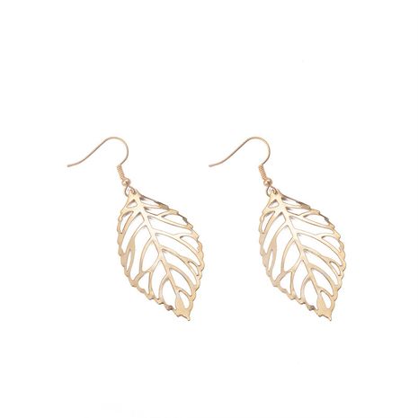 fashion simple metal leaf  hollow large leaf earrings wholesale's discount tags