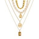 Nuevo estilo retro moneda collar barroco collar de perlas de mltiples capas suter largo cadena al por mayor nihaojewelrypicture8