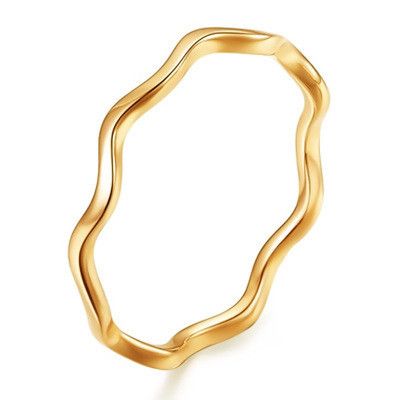 anneau de vague de mode de style chaud courbe créative belle bague commune en gros nihaojewelry's discount tags