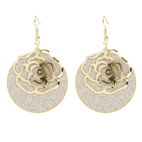 hot style rose flower geometric earrings wholesale nihaojewely's discount tags
