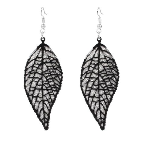 simple retro alloy leaf froste fashion earrings wholesale nihaojewely's discount tags