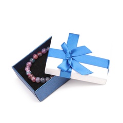 trend jewelry packaging box square 7*9*3.5CM bracelet ribbon gift box wholesale