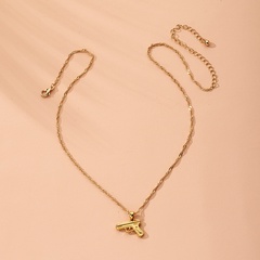 Hot Sell Simple Clavicle Chain Pistol Pendant Hiphop Fashion Necklace wholesale nihaojewelry