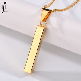 TitaniumStainless Steel Simple Geometric necklace  Please contact the customer service letter before taking the product NHHF1202Steelcolorpicture8