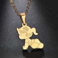 TitaniumStainless Steel Fashion Geometric necklace  Boy steel color NHHF1200Boysteelcolorpicture12