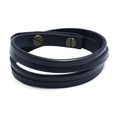 Leather Fashion Geometric bracelet  black NHPK2194blackpicture3