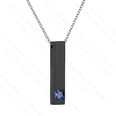 TitaniumStainless Steel Simple Geometric necklace  black NHHF1192blackpicture3