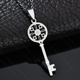TitaniumStainless Steel Fashion Geometric necklace  Letter key steel NHHF1188Letterkeysteelpicture29