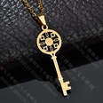 TitaniumStainless Steel Fashion Geometric necklace  Letter key steel NHHF1188Letterkeysteelpicture30
