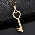 TitaniumStainless Steel Fashion Geometric necklace  Letter key steel NHHF1188Letterkeysteelpicture15