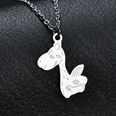 TitaniumStainless Steel Fashion Animal necklace  Giraffe steel NHHF1179Giraffesteelpicture27