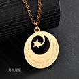 TitaniumStainless Steel Korea Geometric necklace  Moon star steel NHHF1174Moonstarsteelpicture20
