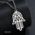 TitaniumStainless Steel Korea Geometric necklace  Moon star steel NHHF1174Moonstarsteelpicture53