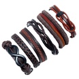 Leather Fashion Geometric bracelet  Sixpiece set NHPK2182Sixpiecesetpicture2