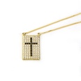 Copper Fashion Geometric necklace  Alloyplated black zircon NHBP0232Alloyplatedblackzirconpicture16
