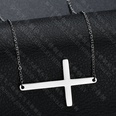 TitaniumStainless Steel Korea Geometric necklace  Steel color NHHF1141Steelcolorpicture3