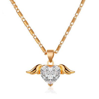 new little angel pendant love-shaped wings necklace's discount tags