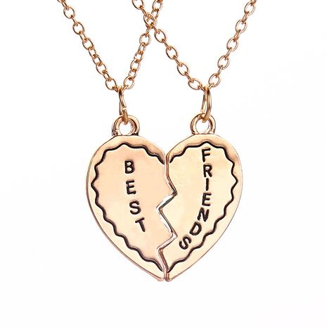 Fashion new best friends birthday gift witness friendship chain alloy necklace set's discount tags