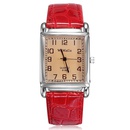 Fashion square belt watch brown glass mirror quartz casual wrist watch wholesalepicture11