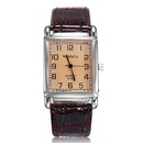 Fashion square belt watch brown glass mirror quartz casual wrist watch wholesalepicture12